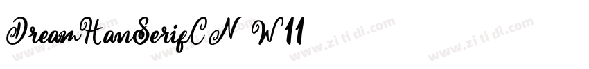 DreamHanSerifCN W11字体转换